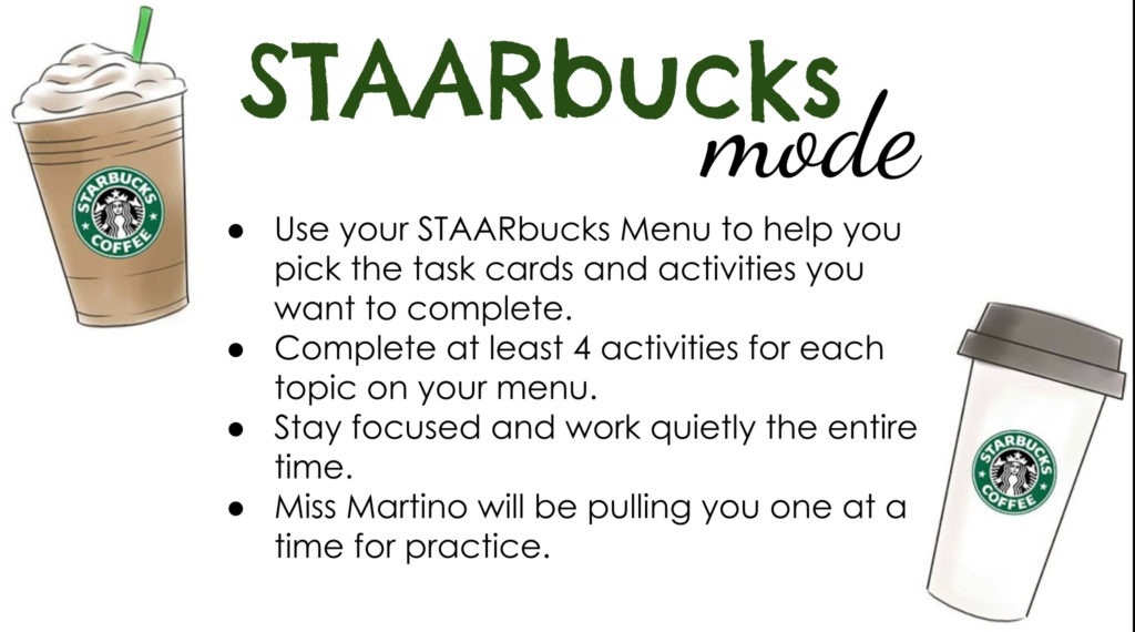 Directions To Starbucks From My Location How I Am Preparing My Students For Staar - A Simple Room Transformation  Idea | Staarbucks Mode | Starbucks Mode - Inside The Gifted Classroom